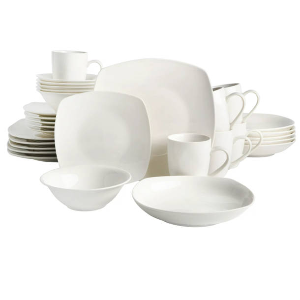 Gibson Home Ogalla 30 Piece Porcelain Coupe Dinnerware Set 92889.30RM Wayfair